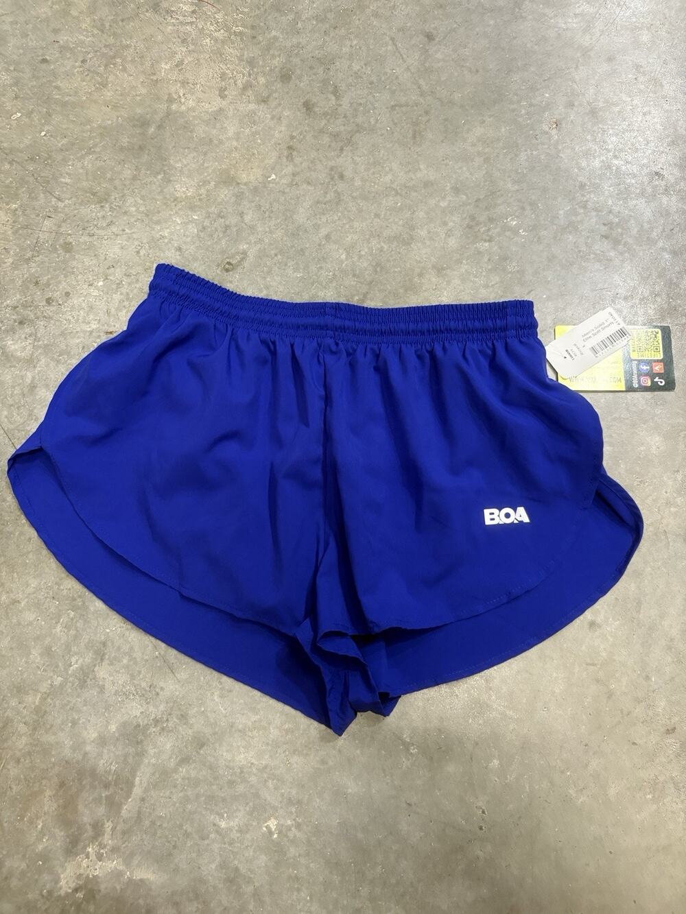 BOA Running Shorts Men’s 1” Elite Split Shorts Royal Blue NWT Size L
